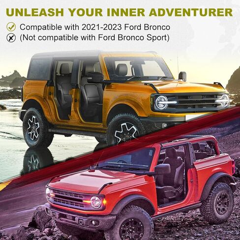 4 Pack Paracord Grab Handles Compatible with 2021-2023 Ford Bronco 2 & 4 Door, Enhance Grip and Style with Roll Bar Grab Handles (Not Compatible with Bronco Sport) in Saudi Arabia