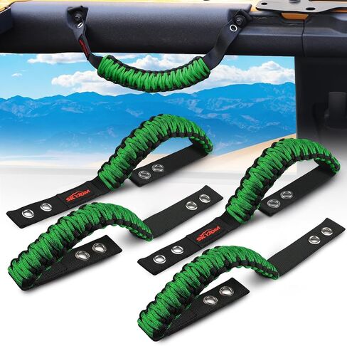 4 Pack Paracord Grab Handles Compatible with 2021-2023 Ford Bronco 2 & 4 Door, Enhance Grip and Style with Roll Bar Grab Handles (Not Compatible with Bronco Sport) in Saudi Arabia