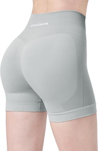 Styleach Women Gym Workout Shorts Scrunch Seamless High Waisted Butt Lifting Shorts Stay Active Collection in Saudi Arabia