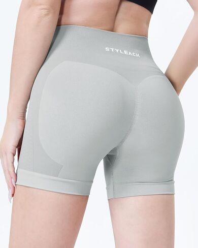 Styleach Women Gym Workout Shorts Scrunch Seamless High Waisted Butt Lifting Shorts Stay Active Collection in Saudi Arabia