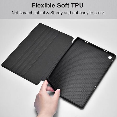 حافظة Zinibri متوافقة مع غطاء الكمبيوتر اللوحي Samsung Galaxy Tab A9+/A9 Plus 5G مقاس 11 بوصة 2023 2024 SM-X210/X216/X218، جلد البولي يوريثان متعدد الزوايا وحامل رفيع ذكي واقٍ للنوم/الاستيقاظ التلقائي، أزرق داكن in Saudi Arabia