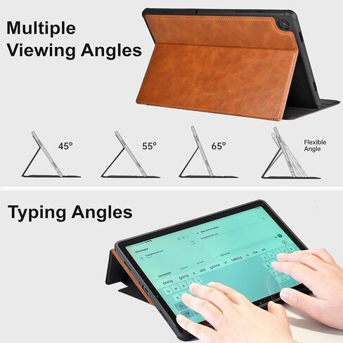 حافظة Zinibri متوافقة مع غطاء الكمبيوتر اللوحي Samsung Galaxy Tab A9+/A9 Plus 5G مقاس 11 بوصة 2023 2024 SM-X210/X216/X218، جلد البولي يوريثان متعدد الزوايا وحامل رفيع ذكي واقٍ للنوم/الاستيقاظ التلقائي، أزرق داكن in Saudi Arabia