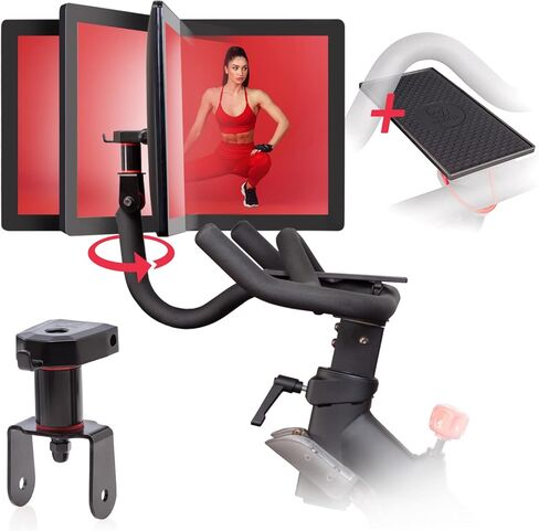 WF Sports لشاشة Peloton SureScreenMount الدوارة | مرفق حامل شاشة محوري من Peloton لسهولة التدوير من أجل القوة واليوجا وفصول التأمل | يتضمن حامل هاتف SureMountPro Peloton الإضافي in Saudi Arabia