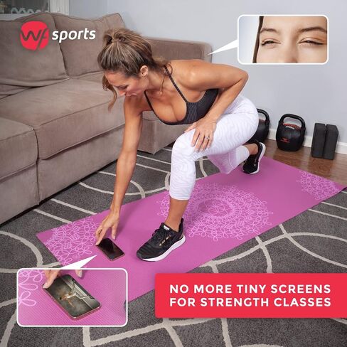 WF Sports لشاشة Peloton SureScreenMount الدوارة | مرفق حامل شاشة محوري من Peloton لسهولة التدوير من أجل القوة واليوجا وفصول التأمل | يتضمن حامل هاتف SureMountPro Peloton الإضافي in Saudi Arabia