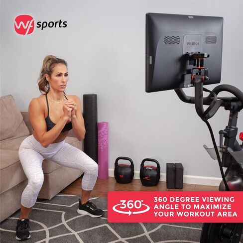 WF Sports لشاشة Peloton SureScreenMount الدوارة | مرفق حامل شاشة محوري من Peloton لسهولة التدوير من أجل القوة واليوجا وفصول التأمل | يتضمن حامل هاتف SureMountPro Peloton الإضافي in Saudi Arabia