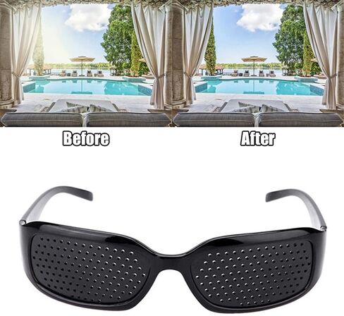 مجموعة من نظارتين للجنسين مضادة لقصر النظر الاستجماتيزم للرجال والنساء لتحسين الرؤية وتصحيح الحول نظارات التعب (أسود-U9-B2) in Kuwait