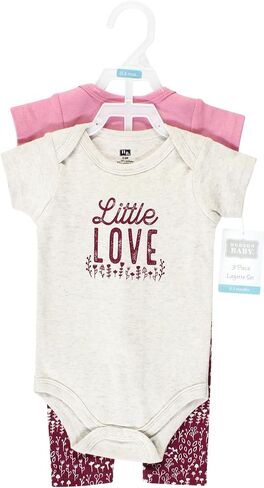 Hudson Baby unisex-baby Unisex Baby Cotton Bodysuit and Pant Set, Little Love Flowers, 12-18 Months in Saudi Arabia