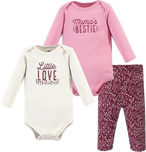 Hudson Baby unisex-baby Unisex Baby Cotton Bodysuit and Pant Set, Little Love Flowers, 12-18 Months in Saudi Arabia