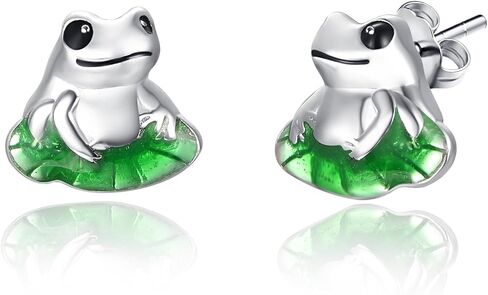 Dreamboat Frog Stud Earrings for Women Teen Girls 925 Sterling Silver Frogs Jewelry Gifts for Wife Daughter in Saudi Arabia