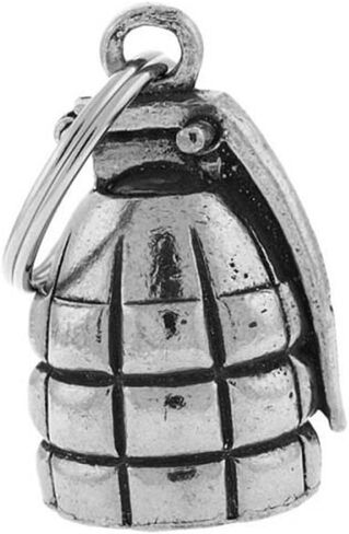 جرس Guardian Bell Grenade Good Luck Bell مع حلقة مفاتيح وحقيبة هدايا مخملية سوداء | جرس دراجة نارية | بيوتر خالي من الرصاص | هدية حظا سعيدا للأصدقاء والعائلة | جرس الدراجة | صنع فى أمريكا in Kuwait
