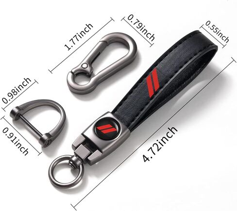 GuyAna جلد طبيعي سلسلة المفاتيح شعار السيارة لملحقات دودج سلسلة مفاتيح متوافقة مع تشالنجر تشارجر دارت دورانجو رحلة SRT سلسلة المفاتيح الملحقات هدية الأسرة للرجل والمرأة in Kuwait