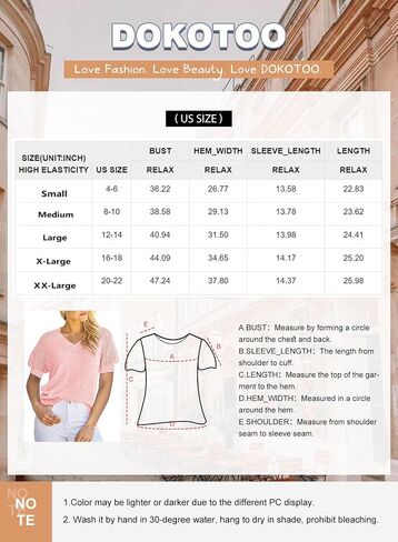 Dokotoo Women's Casual Short Sleeve Loose Crochet Tunic Tops Lightweight Knit Pullover Sweater Blouses in Saudi Arabia