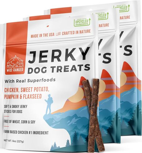 Wild Nature Chicken Jerky for Dogs Sticks | Made in The USA Only | Healthy, All-Natural Chicken Jerky Dog Treats | High Protein, Soft Dog Jerky Treats | Grain Free Superfoods | Perfect Training Treats in Saudi Arabia