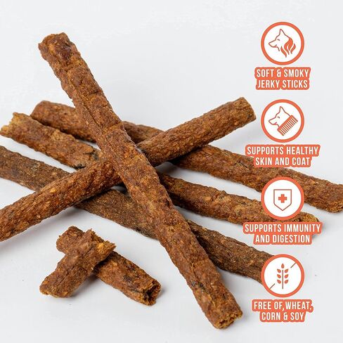 Wild Nature Chicken Jerky for Dogs Sticks | Made in The USA Only | Healthy, All-Natural Chicken Jerky Dog Treats | High Protein, Soft Dog Jerky Treats | Grain Free Superfoods | Perfect Training Treats in Saudi Arabia