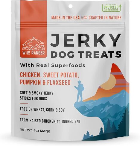 Wild Nature Chicken Jerky for Dogs Sticks | Made in The USA Only | Healthy, All-Natural Chicken Jerky Dog Treats | High Protein, Soft Dog Jerky Treats | Grain Free Superfoods | Perfect Training Treats in Saudi Arabia