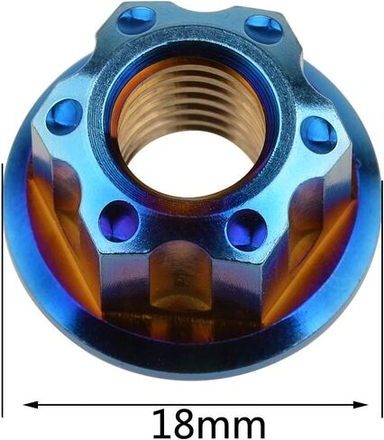 Wanyifa Titanium M6 M8 M10 M12 M14 M16 Flange Bolt Nut Bicycle Motorcycle Rear Axle Car Modification Accessories Pack of 6 (M8 Pitch 1.25mm, Fire Blue) in Saudi Arabia