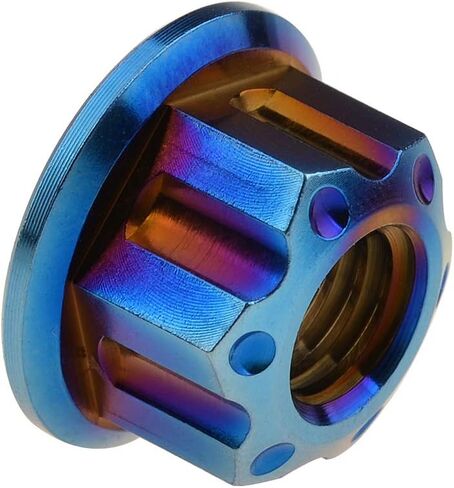 Wanyifa Titanium M6 M8 M10 M12 M14 M16 Flange Bolt Nut Bicycle Motorcycle Rear Axle Car Modification Accessories Pack of 6 (M8 Pitch 1.25mm, Fire Blue) in Saudi Arabia