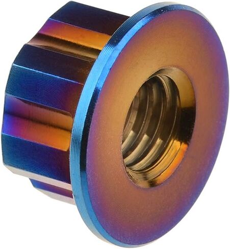 Wanyifa Titanium M6 M8 M10 M12 M14 M16 Flange Bolt Nut Bicycle Motorcycle Rear Axle Car Modification Accessories Pack of 6 (M8 Pitch 1.25mm, Fire Blue) in Saudi Arabia