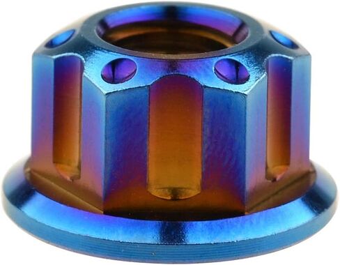 Wanyifa Titanium M6 M8 M10 M12 M14 M16 Flange Bolt Nut Bicycle Motorcycle Rear Axle Car Modification Accessories Pack of 6 (M8 Pitch 1.25mm, Fire Blue) in Saudi Arabia