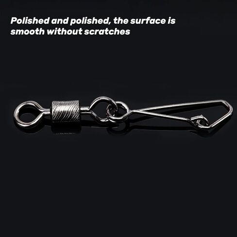 Goture High Strength Fishing Snap Swivels Ball Bearing Swivels Stainless Fishing Swivels Saltwater Corrosion Resistance Barrel Swivel for Freshwater Fishing in Saudi Arabia