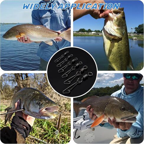 Goture High Strength Fishing Snap Swivels Ball Bearing Swivels Stainless Fishing Swivels Saltwater Corrosion Resistance Barrel Swivel for Freshwater Fishing in Saudi Arabia