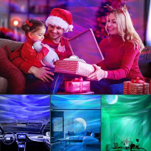 جهاز عرض جالاكسي لايت للأضواء الشمالية، جهاز عرض للسقف لغرفة النوم، ضوء ليلي لغرفة الأطفال، جهاز عرض ضوئي مدمج بالموسيقى، توقيت تلقائي، ديكور المنزل، هدايا ألعاب الحفلات للأطفال in Saudi Arabia