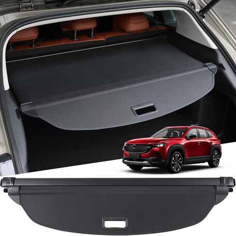 غطاء شحن طراز OEM لملحقات Mazda CX50 2024 2023، غطاء صندوق السيارة قابل للسحب ودرع الأمان وشاشة الخصوصية مع قطعتين من خطافات مسند رأس السيارة لعام 2023 2024 Mazda CX-50 CX 50 in Kuwait