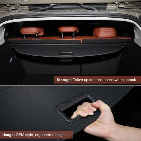 غطاء شحن طراز OEM لملحقات Mazda CX50 2024 2023، غطاء صندوق السيارة قابل للسحب ودرع الأمان وشاشة الخصوصية مع قطعتين من خطافات مسند رأس السيارة لعام 2023 2024 Mazda CX-50 CX 50 in Kuwait