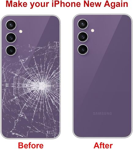 بديل الزجاج الخلفي الخلفي OEM لهاتف Samsung Galaxy S23 FE مع مجموعة أدوات إصلاح ودليل (أرجواني) in Kuwait