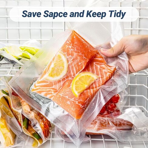 Vacuum Sealer Bags, 50 Count 8x12inch Vacuum Seal Bags Fits for Food Saver, Geryon and Other Vacuum Sealer Machines, BPA Free & Heavy Duty Safe for Food Storage, Meal Prep and Sous Vide in Kuwait