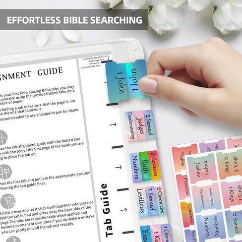 STARLIBOO- علامات تبويب الكتاب المقدس، علامات تبويب الكتاب المقدس مغلفة للنساء والرجال، موضوع ملون ثلاثي الأبعاد، ملصقات مطبوعة كبيرة الحجم/سهلة القراءة، علامات تبويب الكتاب المقدس لدراسة الكتاب المقدس، علامات تبويب فهرس الكتاب المقدس، علامات تبويب كتب ال in Kuwait