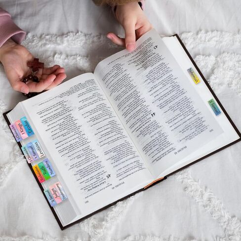 STARLIBOO- علامات تبويب الكتاب المقدس، علامات تبويب الكتاب المقدس مغلفة للنساء والرجال، موضوع ملون ثلاثي الأبعاد، ملصقات مطبوعة كبيرة الحجم/سهلة القراءة، علامات تبويب الكتاب المقدس لدراسة الكتاب المقدس، علامات تبويب فهرس الكتاب المقدس، علامات تبويب كتب ال in Kuwait