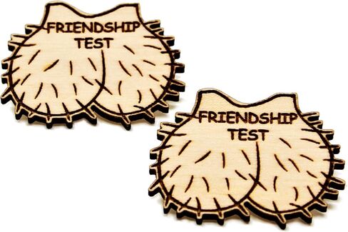 Bestie Testes Friendship Test Pin Set | Funny Testicle Gag Gift for Friends in Saudi Arabia