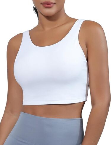 Workout Crop Tank Tops Sports Bras for Women Quick-Dry Padded Wirefree Cute Camisole Yoga Fitness Running Gym in Saudi Arabia