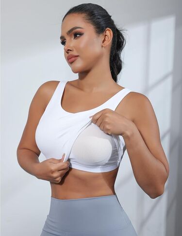 Workout Crop Tank Tops Sports Bras for Women Quick-Dry Padded Wirefree Cute Camisole Yoga Fitness Running Gym in Saudi Arabia