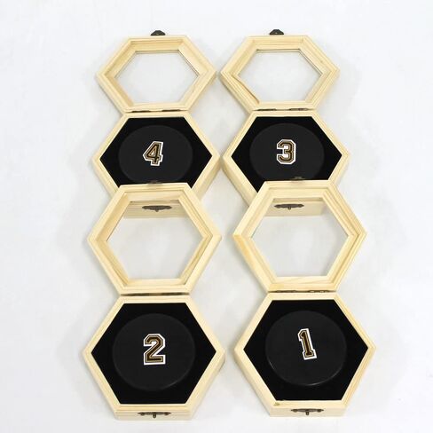 حافظة عرض الهوكي، حامل عفريت الهوكي 4 عبوات، حامل حافظة عفريت عرض حامل (خشب) in Kuwait