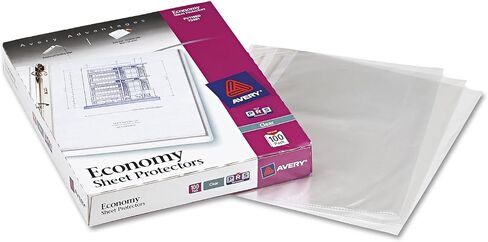 واقيات أوراق Avery Economy الشفافة، خالية من الأحماض، صندوق مكون من 100 قطعة (75091) (11 × 8 1/2) in Saudi Arabia