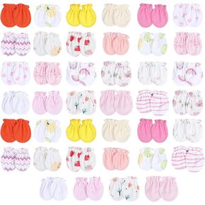 40 Pairs Newborn Infant Toddler Mittens No Scratch Cotton Elastic Wrist Gloves Skin Friendly Soft Breathable Gloves for 0-6 Months Baby Boys Girls in Saudi Arabia