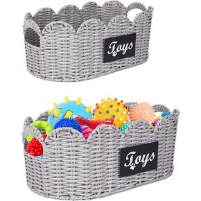 Dog Toy Storage Bin Large Cotton Rope Basket for Dog Toys,2Pack Pet Toy Basket with Handles, Decorative Toys Box Storage Organizer, Pet Toy Organizer for Home and Living Room Organization in Kuwait