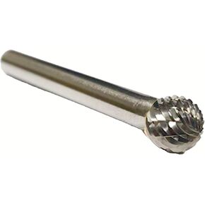 TEMO SC-3 Double Cut Carbide Rotary Burr File 3/8" Cylinder Ball 1/4" Shank | Used For Metalwork, Tool Making, Deburring, Polishing|Fit Dewalt Milwaukee Bosch Makita|Compatible With Cnc & Rotary Grinder in Saudi Arabia