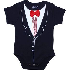 Frenchie Mini Couture Infant Tuxedo Baby Bow Tie - 100% Cotton Tux, 3D Bowtie Baby Suit in Saudi Arabia