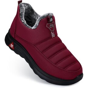 Winter Boots for Women Warm: Comfortable Slip on Ankle Snow Boots | Fur Lined, Water Resistant, Anti-slip, Outdoor and Indoor Walking Snow Booties for Cold Weather Size 5-12 in Kuwait