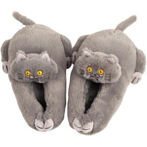 ARELUX Animal Slippers Cotton Adult Unisex, Cute Novelty Cat Panda Plush House Shoes with Non-Slip Sole, Warm Fuzzy Lining for Indoor Outdoor Cosplay Party Gift in Saudi Arabia