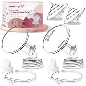 Nenesupply 24mm Flange Pump Parts Compatible w Spectra S2 S1 Breast Pumps Replacement Kit for Spectra Pump Parts S2 Parts S2 Accessories Inc Flange Duckbill Valve Backflow Protector in Saudi Arabia