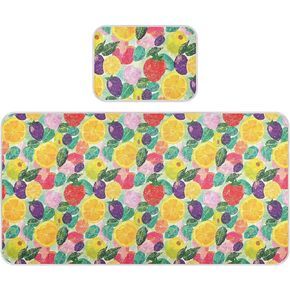 Colorful Summer Fruits Cooling Baby Crib Mattress pad 28" x 52" Ultra Soft Crib Padding for Sides for Baby&Toddler in Saudi Arabia
