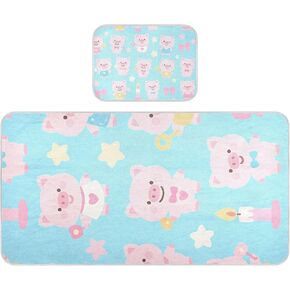 Cartoon Cute Pink Pigs Cooling Baby Waterproof Crib Mattress Protector 28" x 52" Ultra Soft Pads for Kids for Kids, Adult in Saudi Arabia