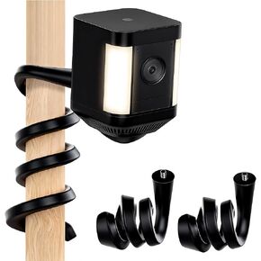 2Pack Flexible Twist Mount for Ring Stick Up Cam Battery/Plug-in 3rd Gen/Ring Outdoor Cam Plus & Spotlight Pro/Plus (Battery), Easy Installation Mounting Bracket Without Drilling (Black) in Saudi Arabia