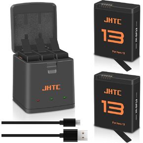 2 Packs Replacement Batteries for Gopro Hero 13 Battery 2100mAh and LED USB Quick Battery Charger Hub, Replacement Battery Pack Charger Accessories for Gopro Hero 13 in Saudi Arabia