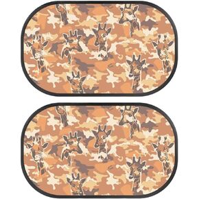 Orange Camo Car Shade for Baby Sun Protection 2 Pieces Sun Visor for Kids Easy Install Keep Cool Blocker Foldable Mesh Car Shades for Back Windows Baby Universal Fit SUV Bus Truck (Deer) in Saudi Arabia