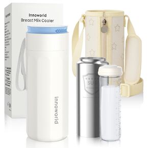 Portable Breast Milk Cooler with 11oz Baby Bottle and Carrier Bag | BPA-Free Bottles, 24 Hours Continuous Cooling, 360° Cooling Tube in Kuwait